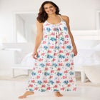 Breezy Eyelet Knit Long Nightgown image number null