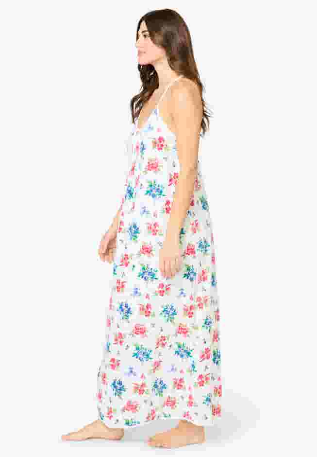 Breezy Eyelet Knit Long Nightgown image number 2