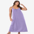 Breezy Eyelet Knit Long Nightgown image number null