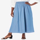 Chambray Maxi Skirt image number null