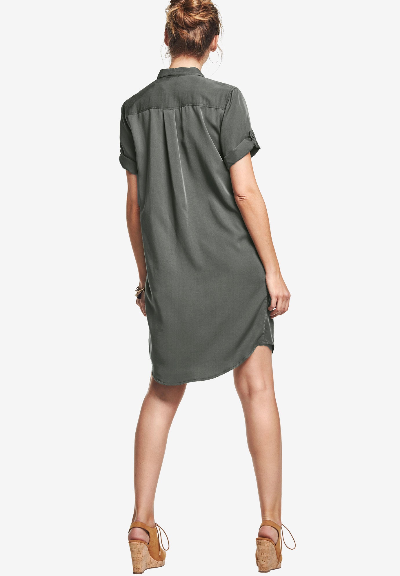 Button Front Linen Shirtdress image number 2