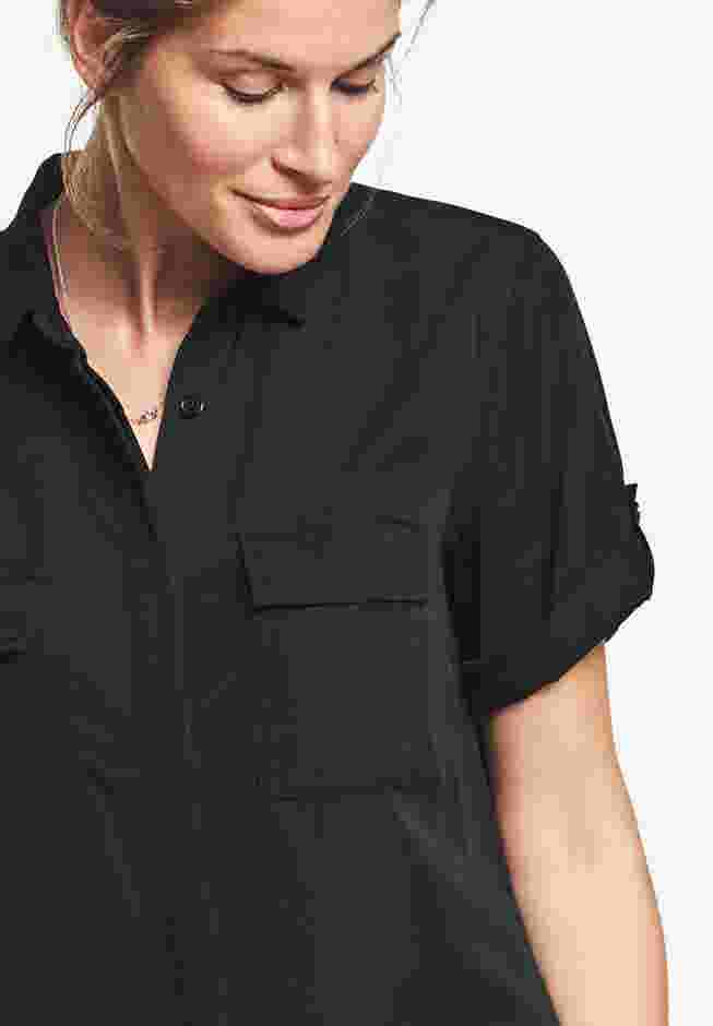 Button Front Linen Shirtdress image number 3