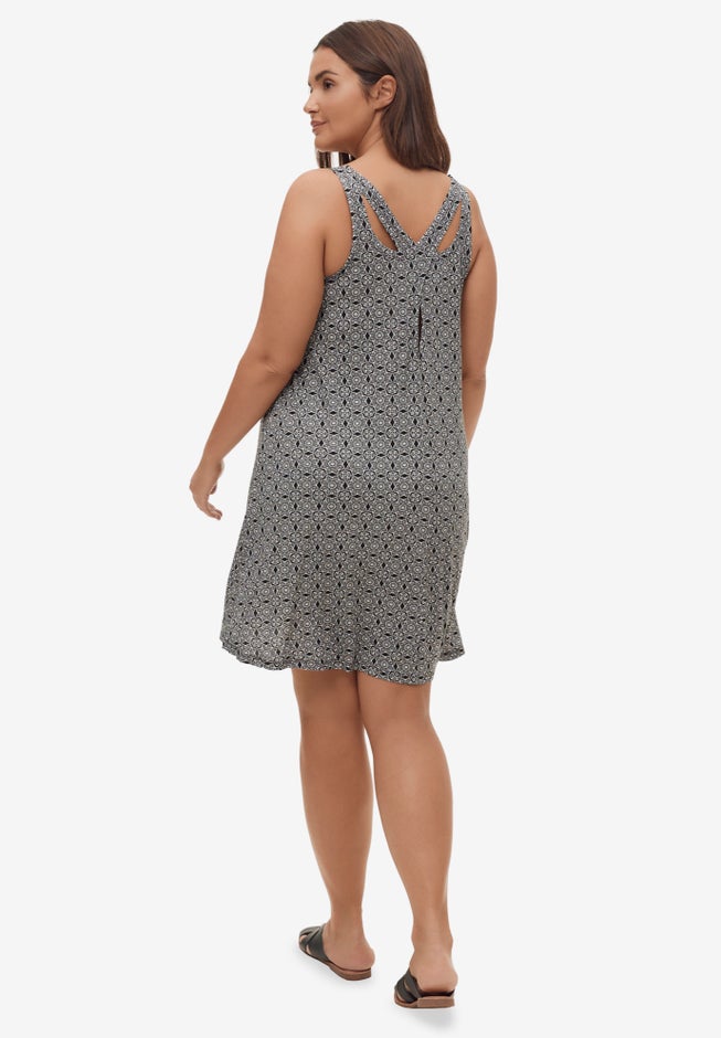 Crossover Back Tank Dress image number 2