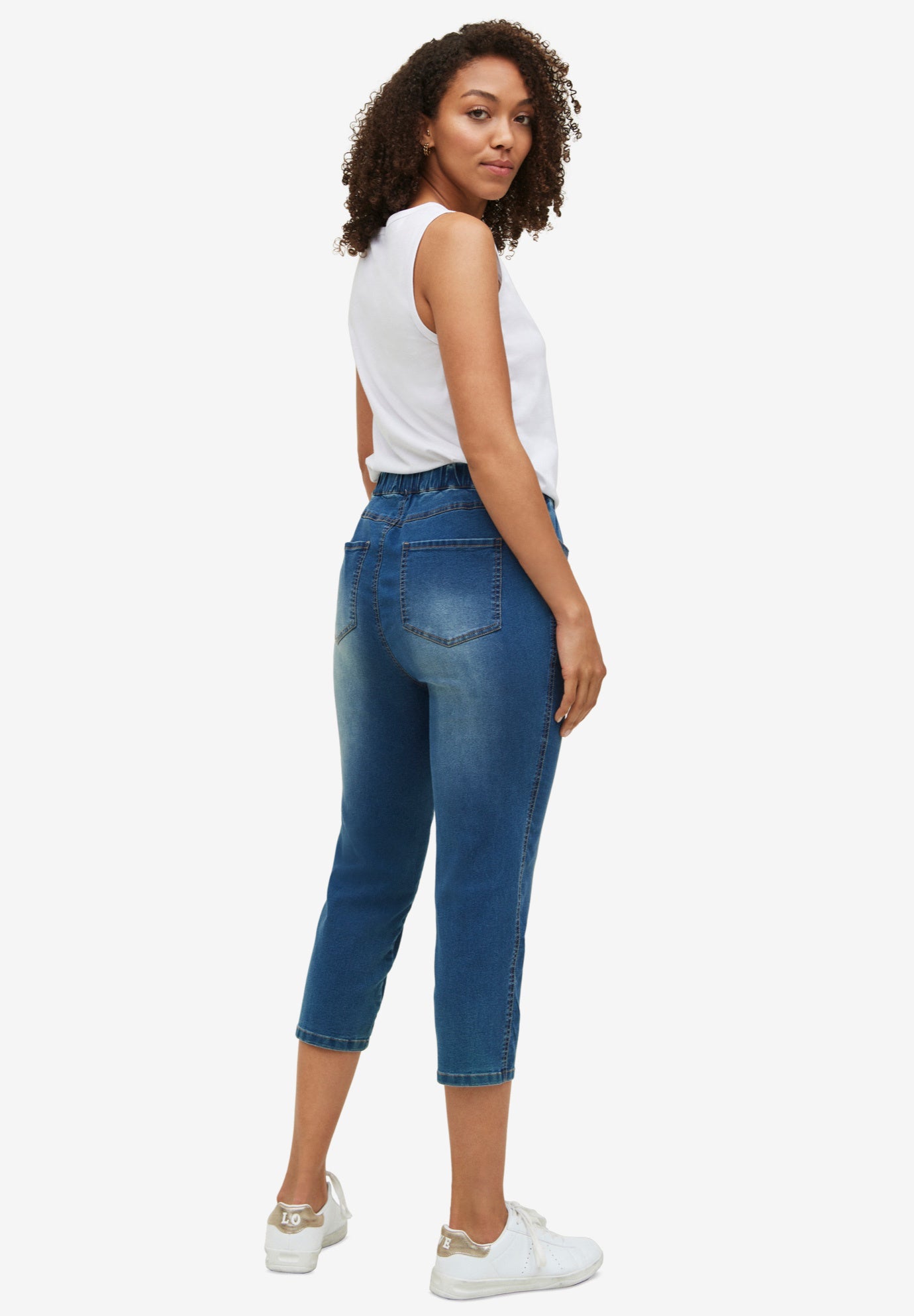 Mid-Rise Stretch Capri Jegging image number 1