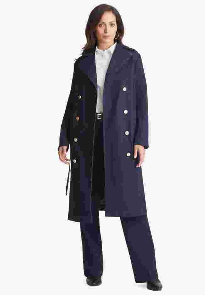 Refined Denim Trench Coat image number 0