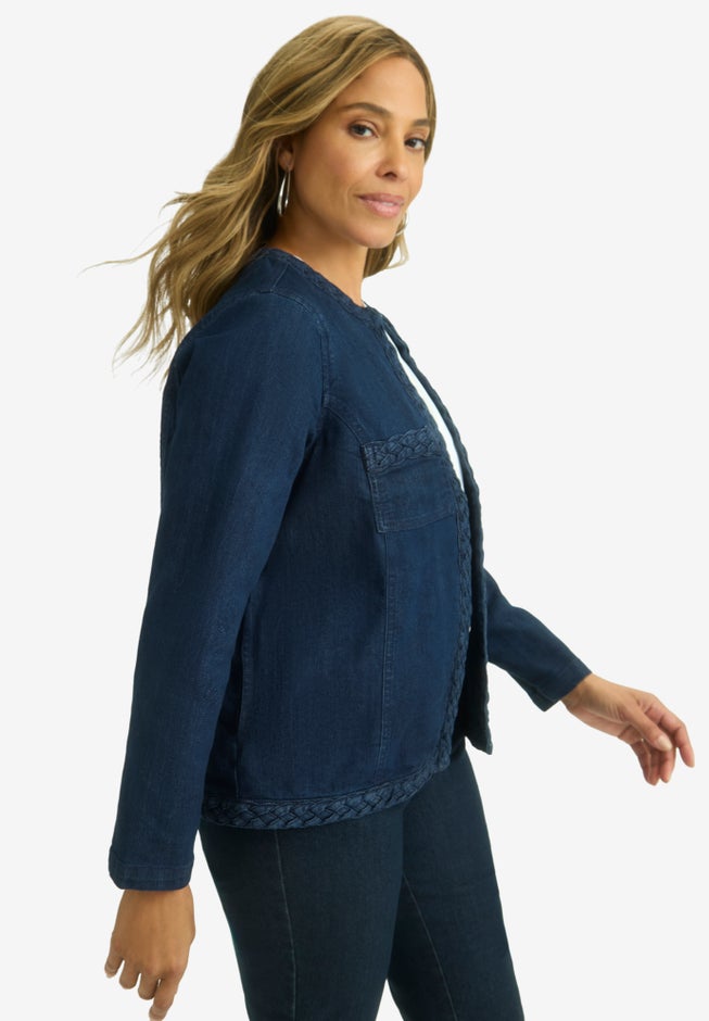 Braided Denim Jacket image number null