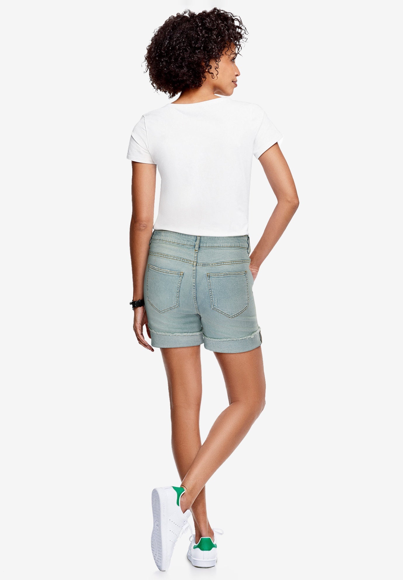 Frayed Cuff Hem Shorts image number 1