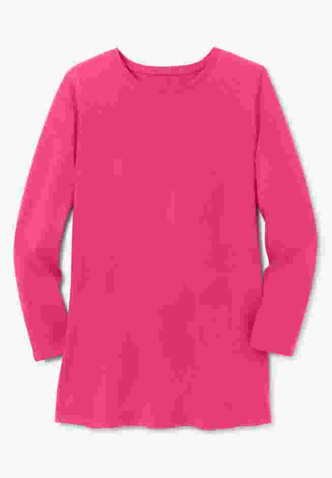 Perfect Long-Sleeve Crewneck Tunic image number 4