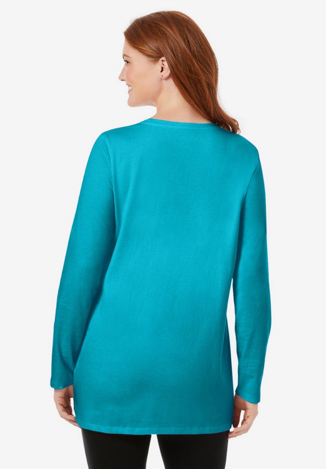 Perfect Long-Sleeve Crewneck Tunic image number 1