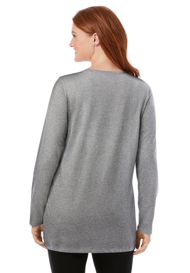 Perfect Long-Sleeve Crewneck Tunic image number 1