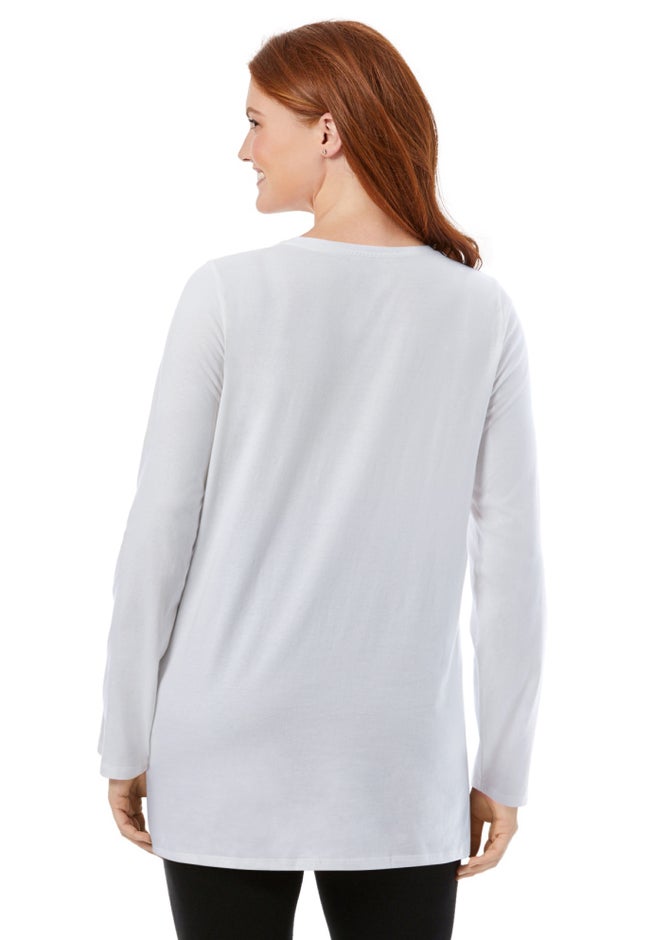 Perfect Long-Sleeve Crewneck Tunic image number 1