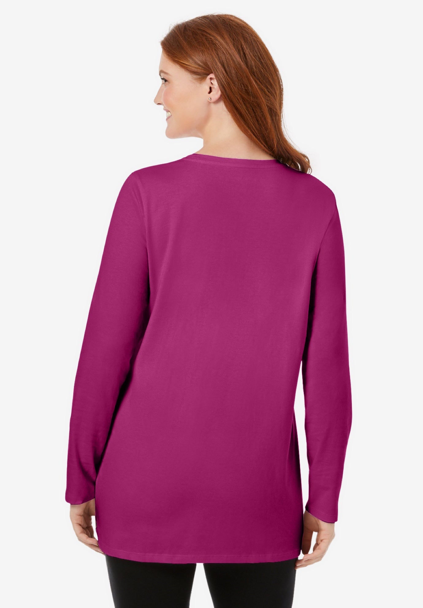 Perfect Long-Sleeve Crewneck Tunic image number 1