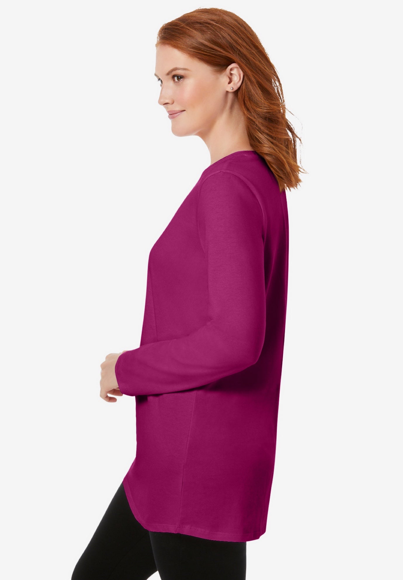 Perfect Long-Sleeve Crewneck Tunic image number 2