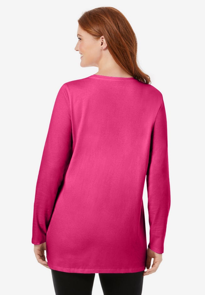 Perfect Long-Sleeve Crewneck Tunic image number 1