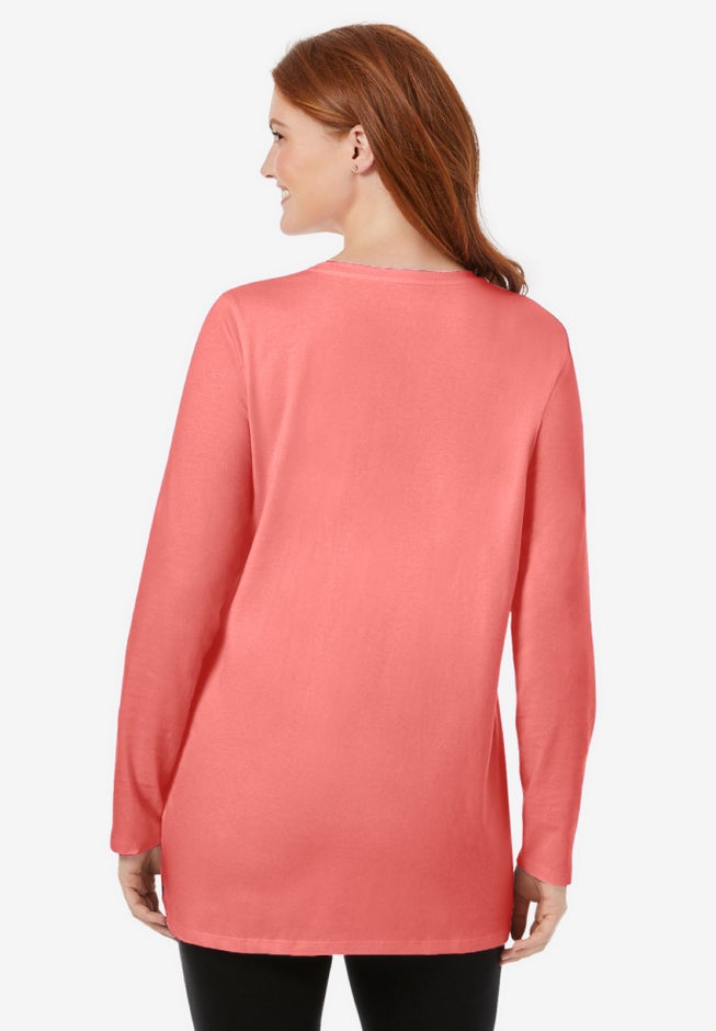 Perfect Long-Sleeve Crewneck Tunic image number 1