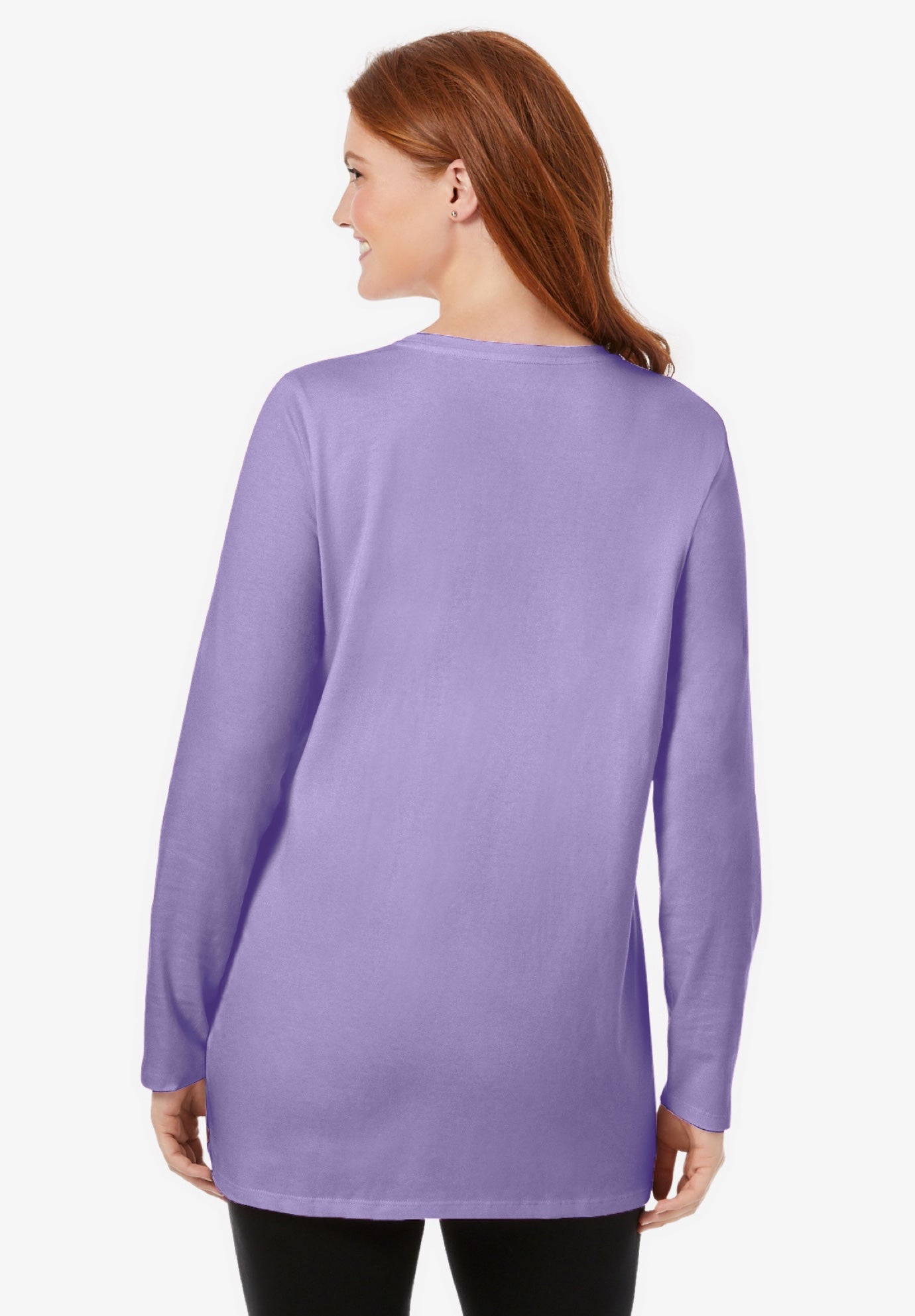 Perfect Long-Sleeve Crewneck Tunic image number 1