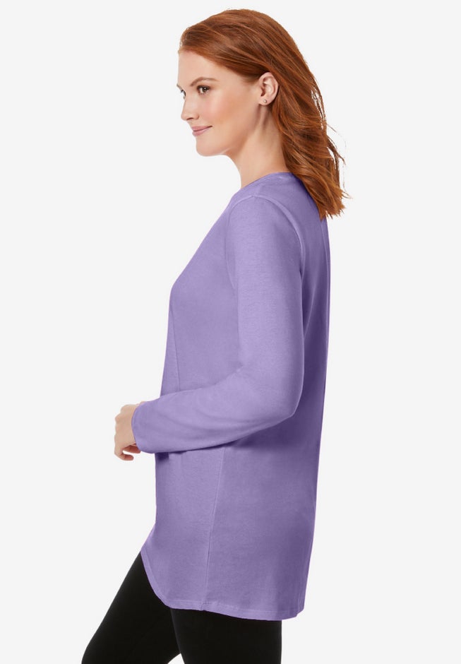 Perfect Long-Sleeve Crewneck Tunic image number 2
