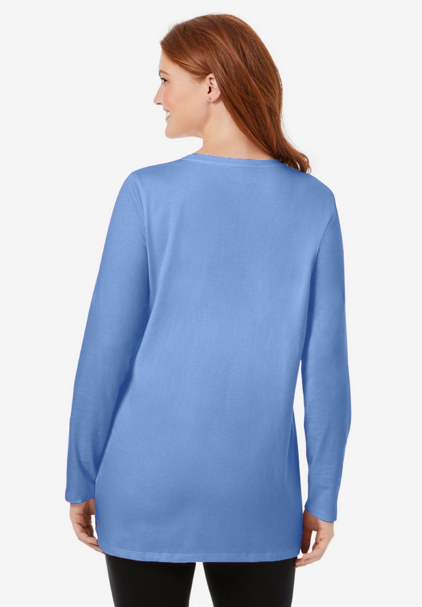Perfect Long-Sleeve Crewneck Tunic image number 1