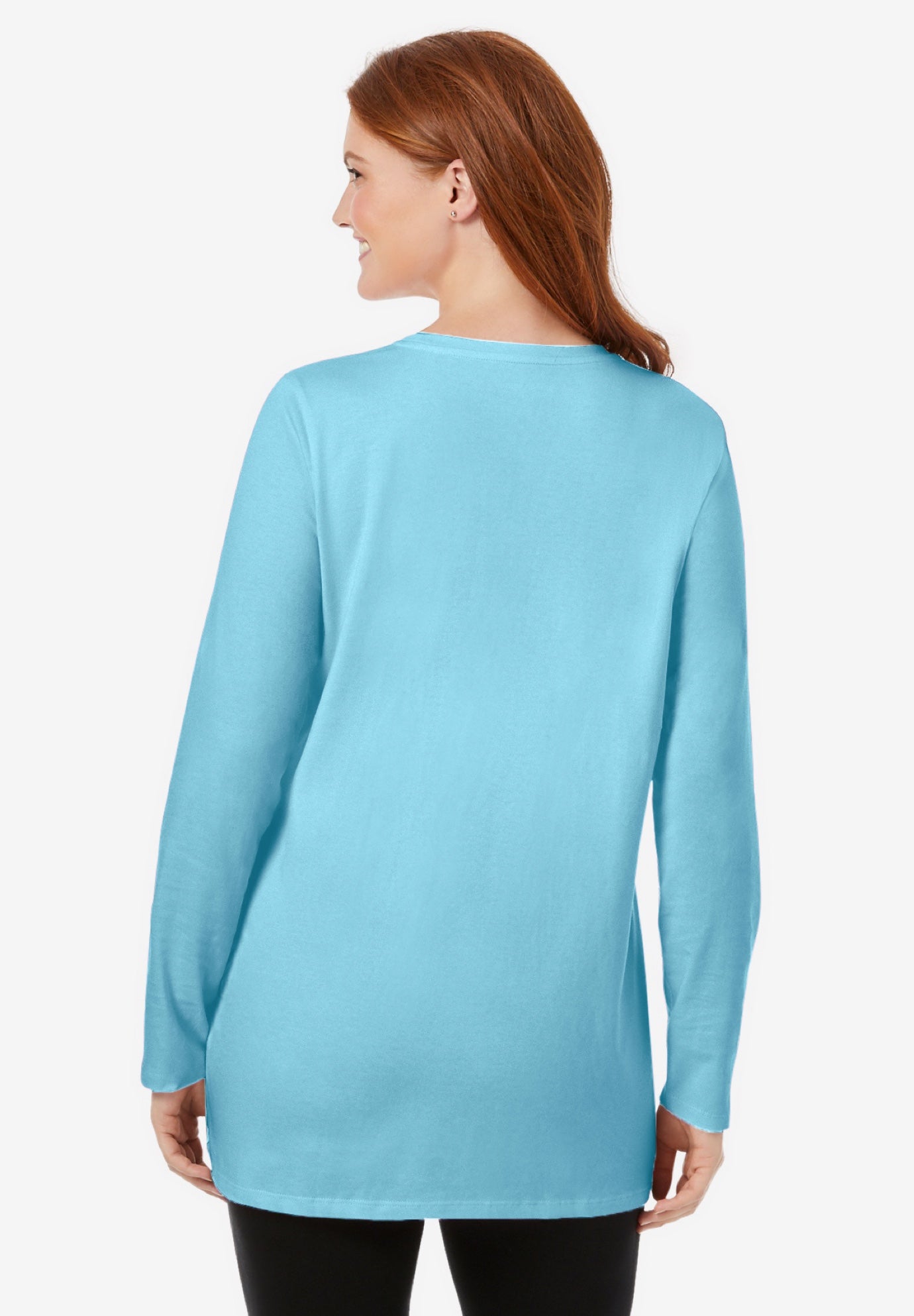 Perfect Long-Sleeve Crewneck Tunic image number 1
