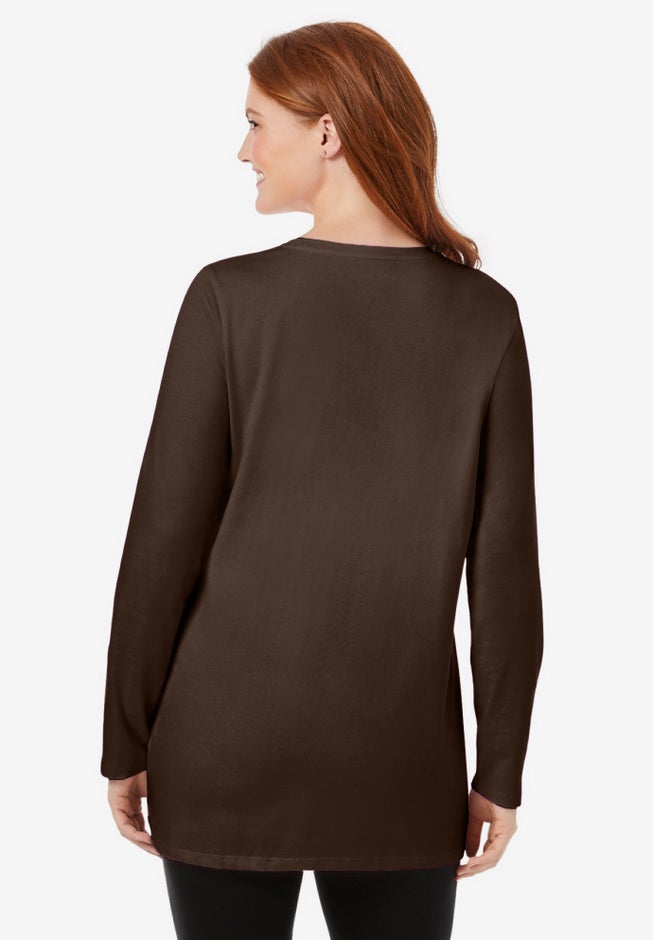 Perfect Long-Sleeve Crewneck Tunic image number 1