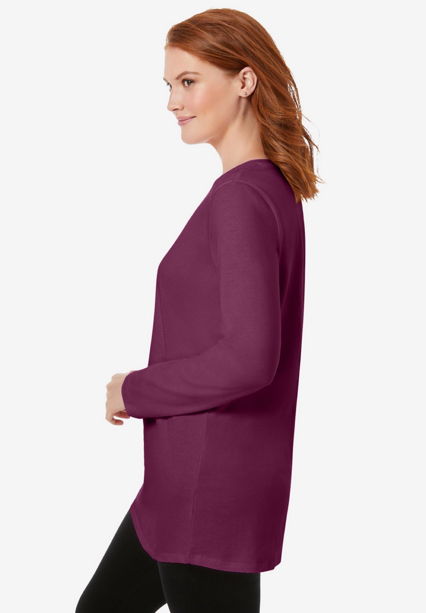 Perfect Long-Sleeve Crewneck Tunic image number 2