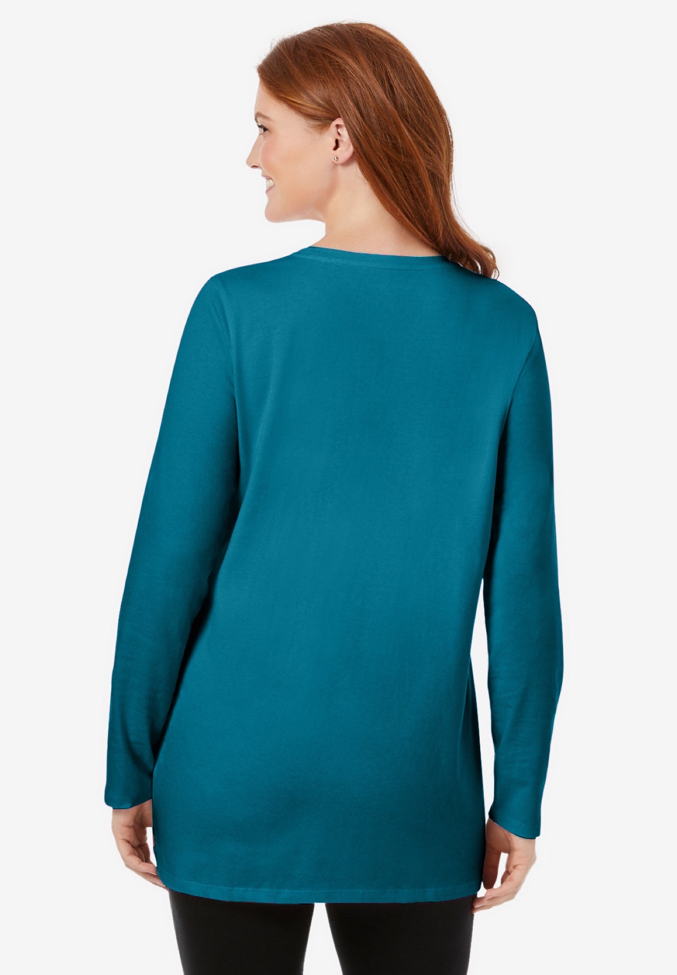 Perfect Long-Sleeve Crewneck Tunic image number 1