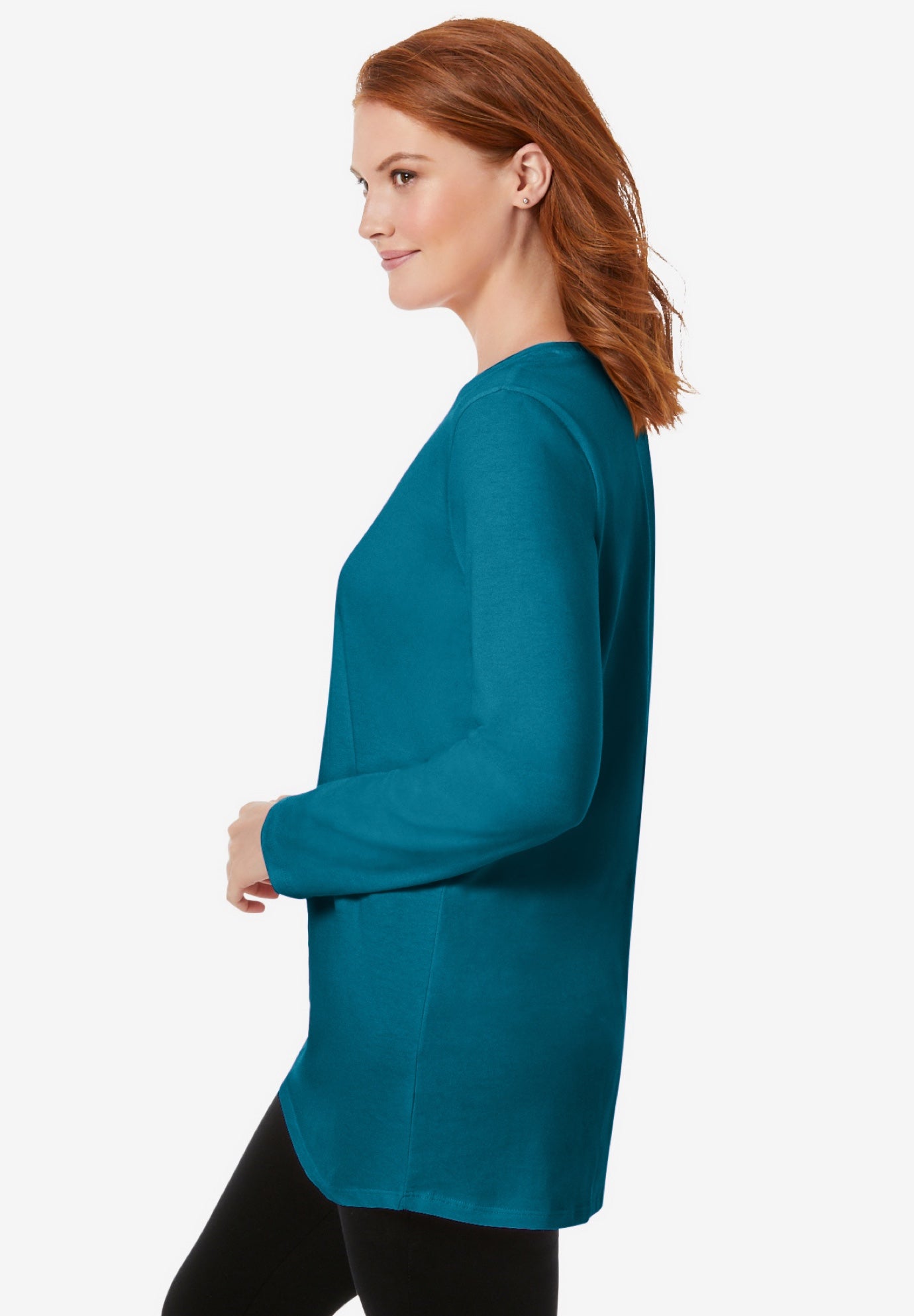 Perfect Long-Sleeve Crewneck Tunic image number 2