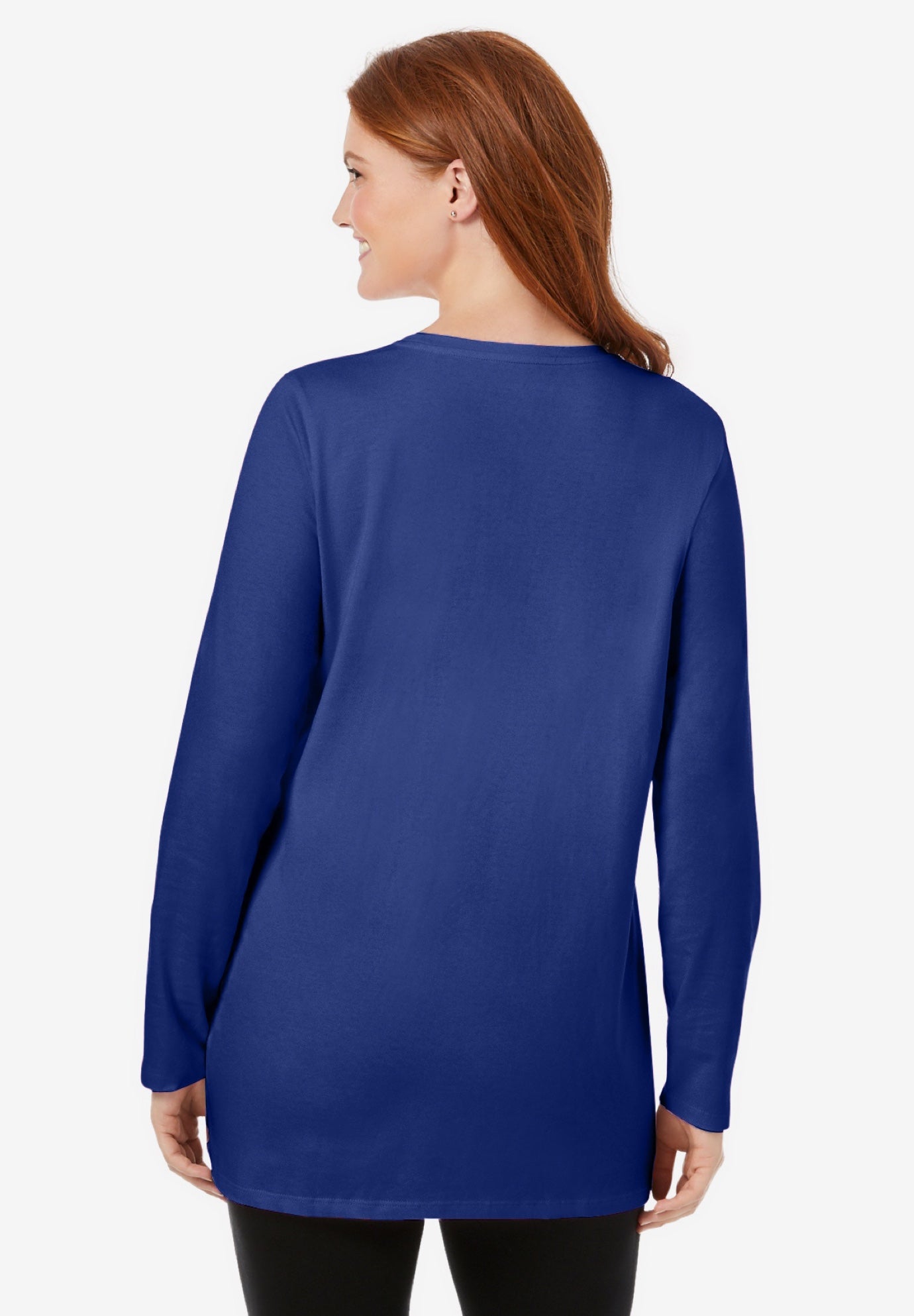 Perfect Long-Sleeve Crewneck Tunic image number 1