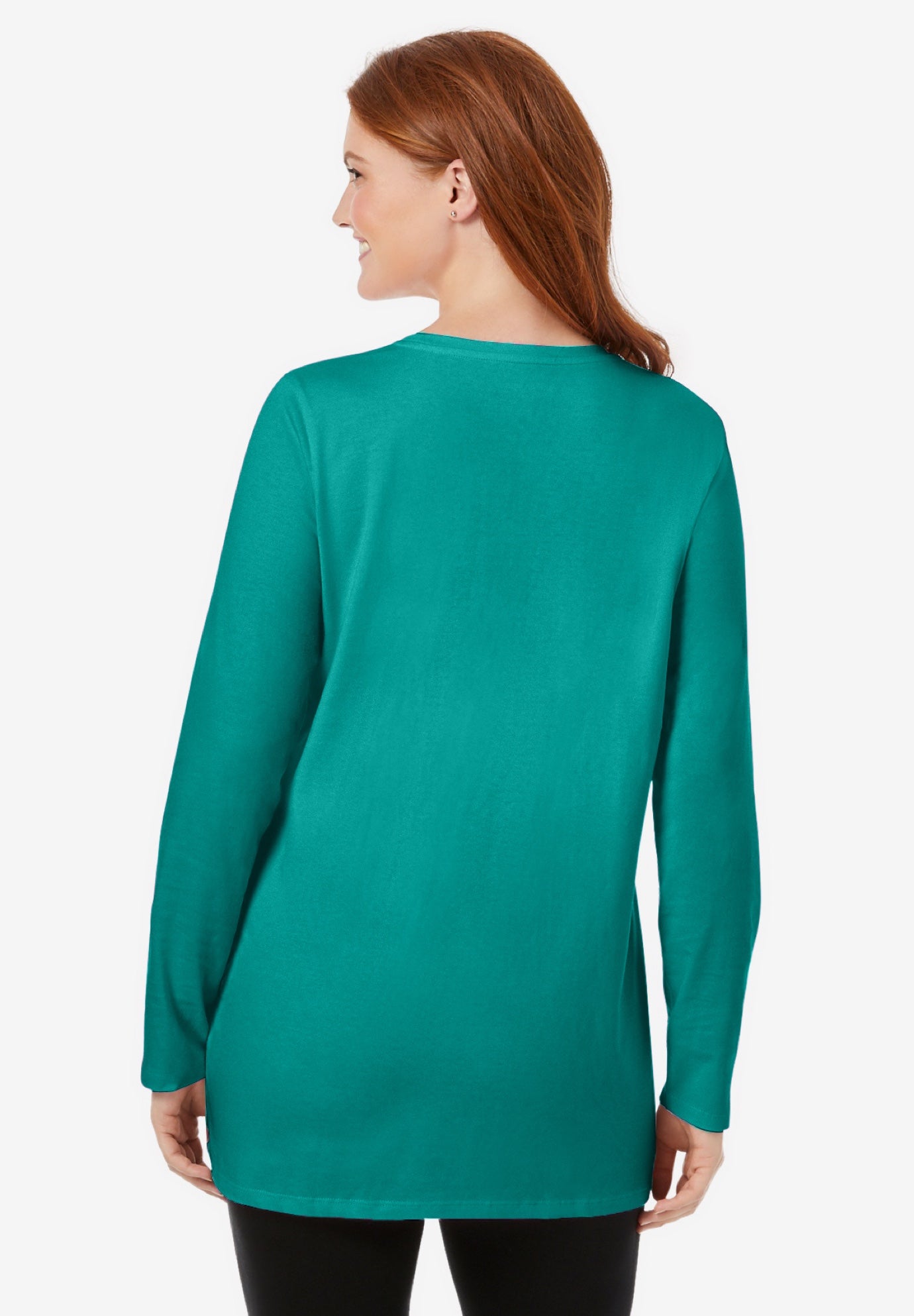 Perfect Long-Sleeve Crewneck Tunic image number 1