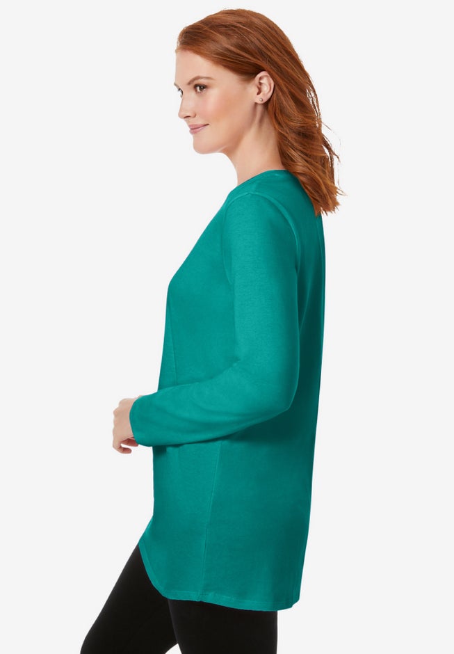 Perfect Long-Sleeve Crewneck Tunic image number 2