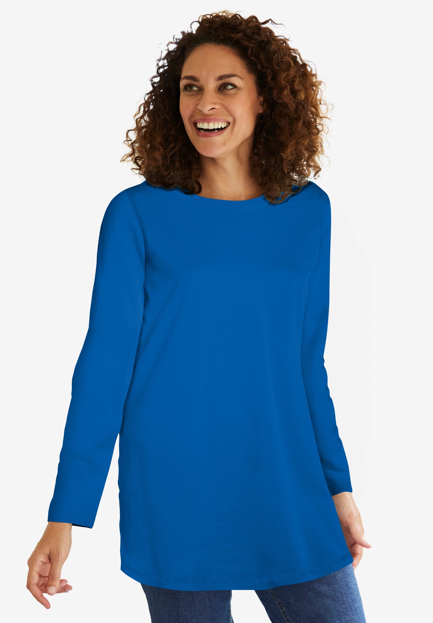 Perfect Long-Sleeve Crewneck Tunic image number 0