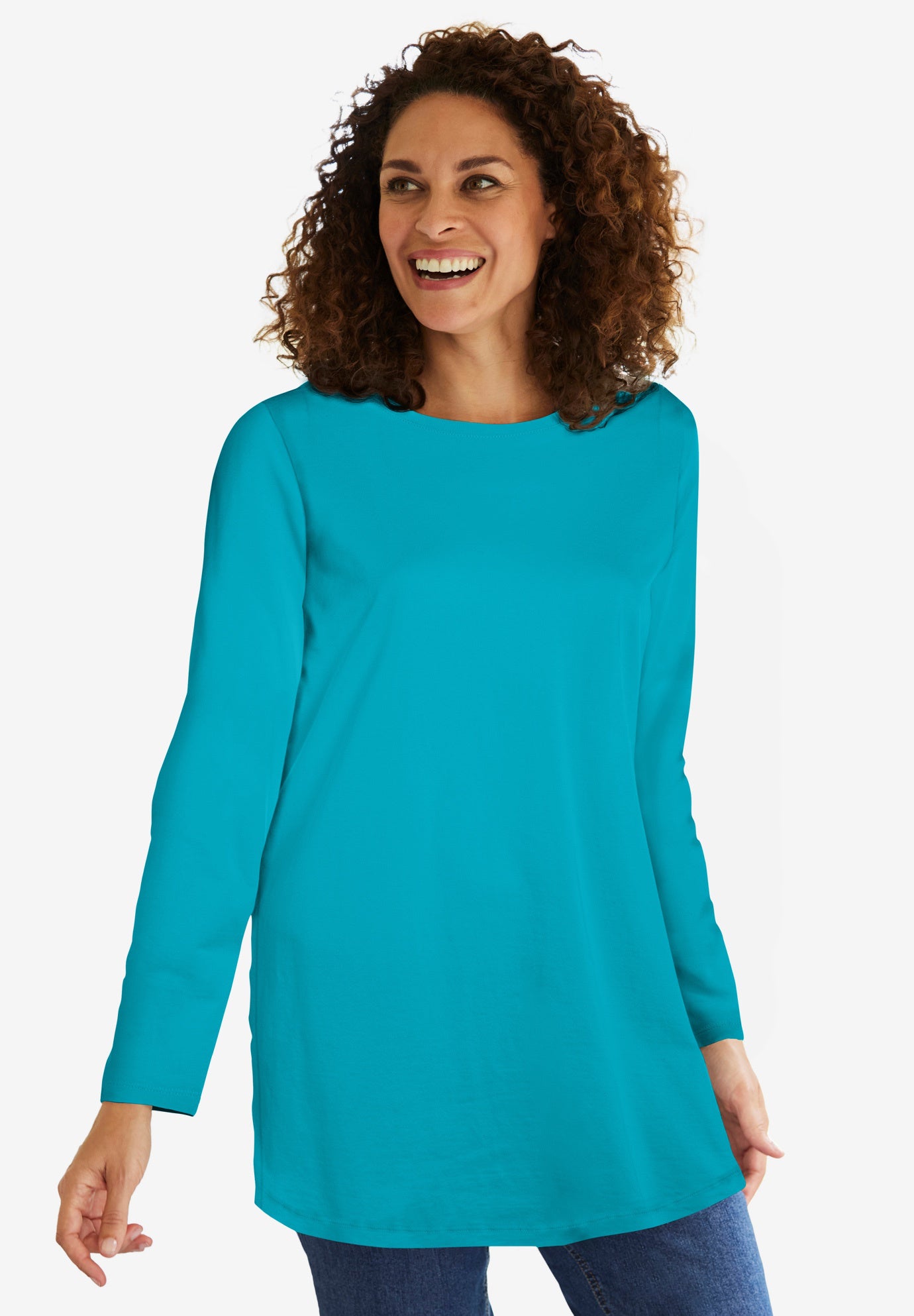Perfect Long-Sleeve Crewneck Tunic image number 0