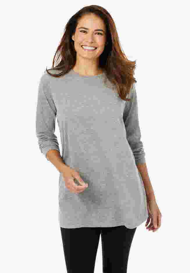 Perfect Long-Sleeve Crewneck Tunic image number 0