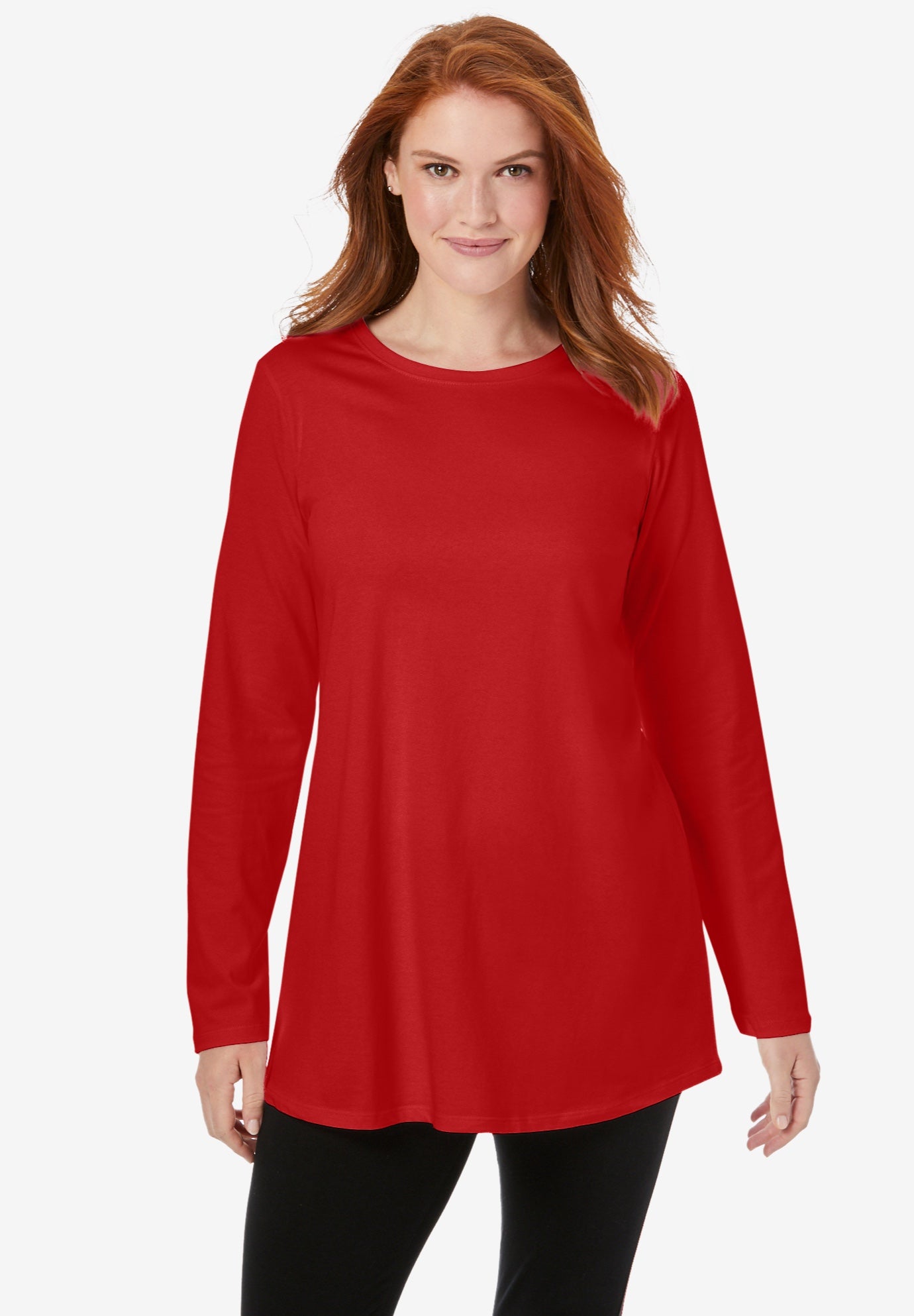 Perfect Long-Sleeve Crewneck Tunic image number 0