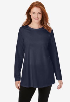 Perfect Long-Sleeve Crewneck Tunic