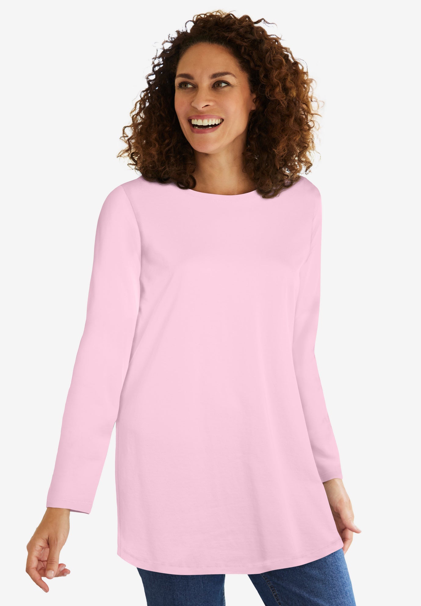 Perfect Long-Sleeve Crewneck Tunic image number 0