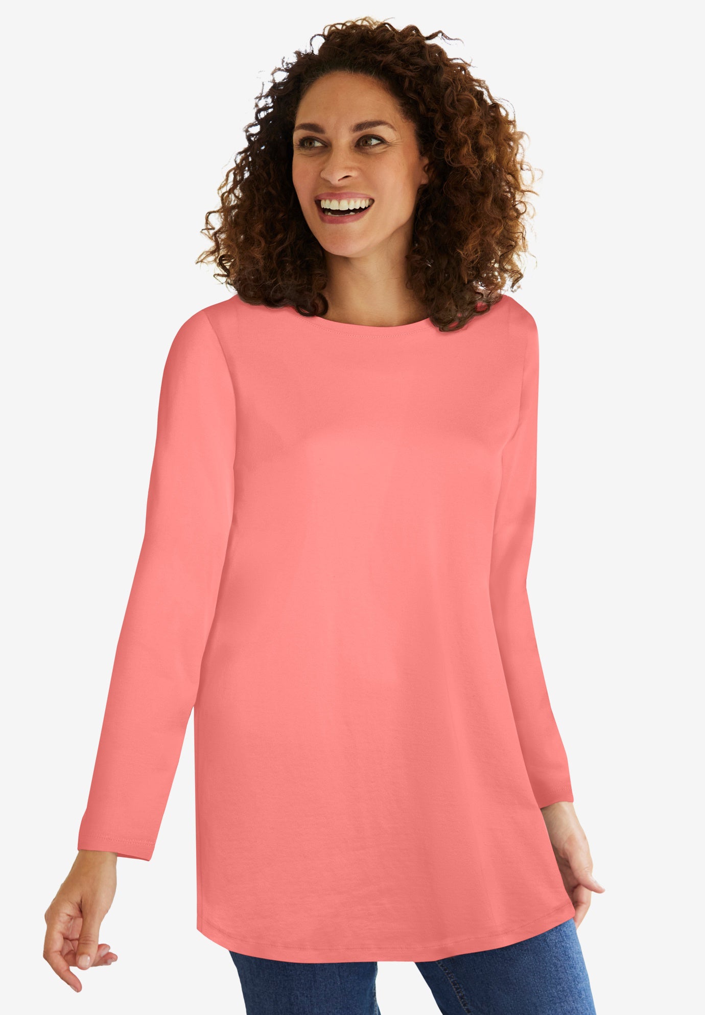 Perfect Long-Sleeve Crewneck Tunic image number 0