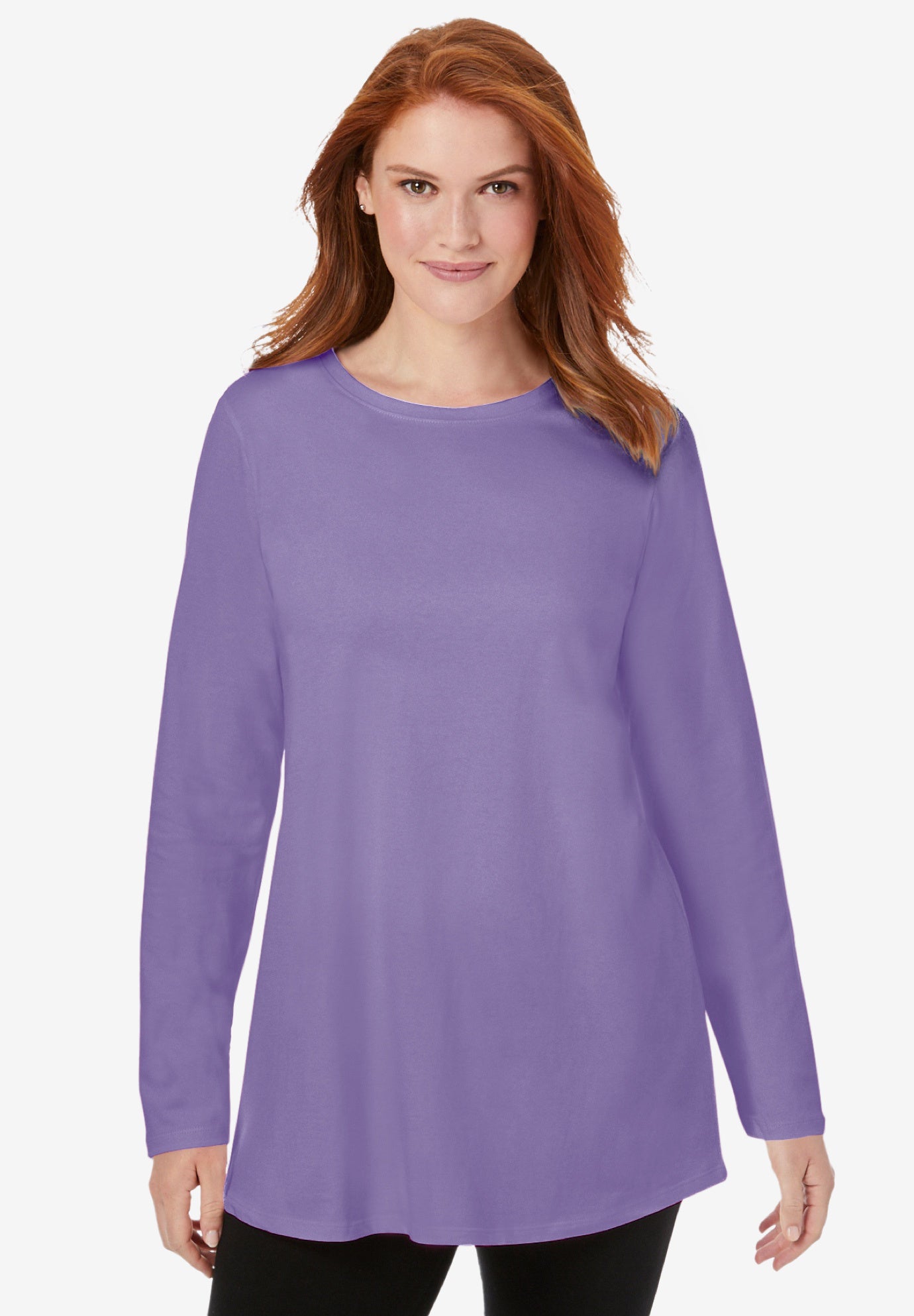 Perfect Long-Sleeve Crewneck Tunic image number 0