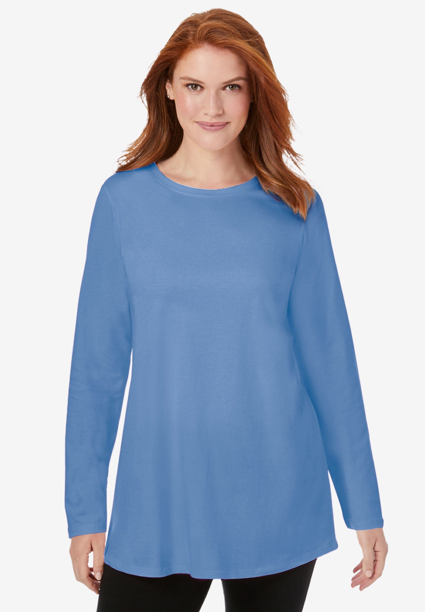 Perfect Long-Sleeve Crewneck Tunic image number 0