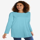 Perfect Long-Sleeve Crewneck Tunic image number null