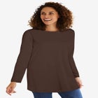 Perfect Long-Sleeve Crewneck Tunic image number null