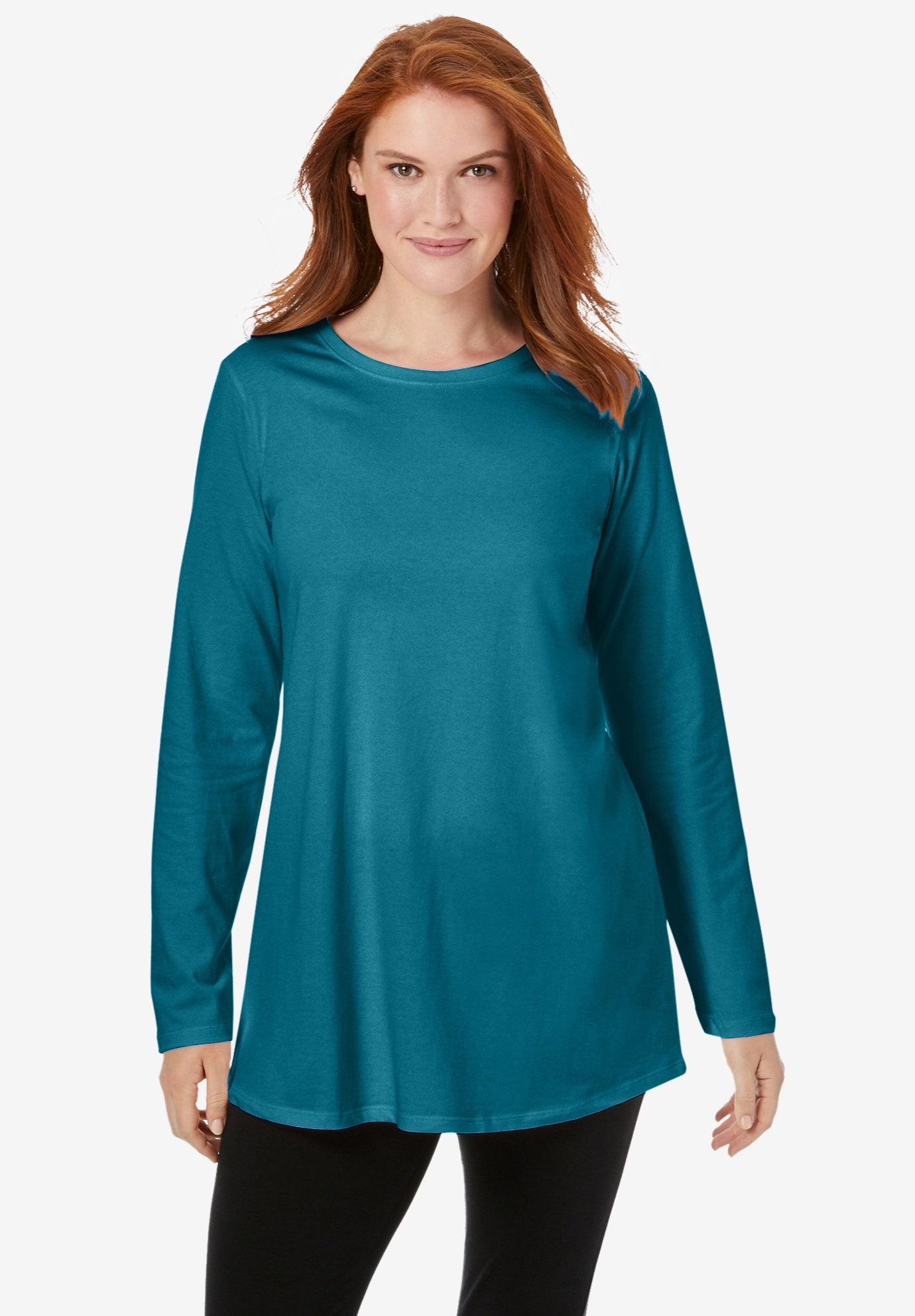 Perfect Long-Sleeve Crewneck Tunic image number 0