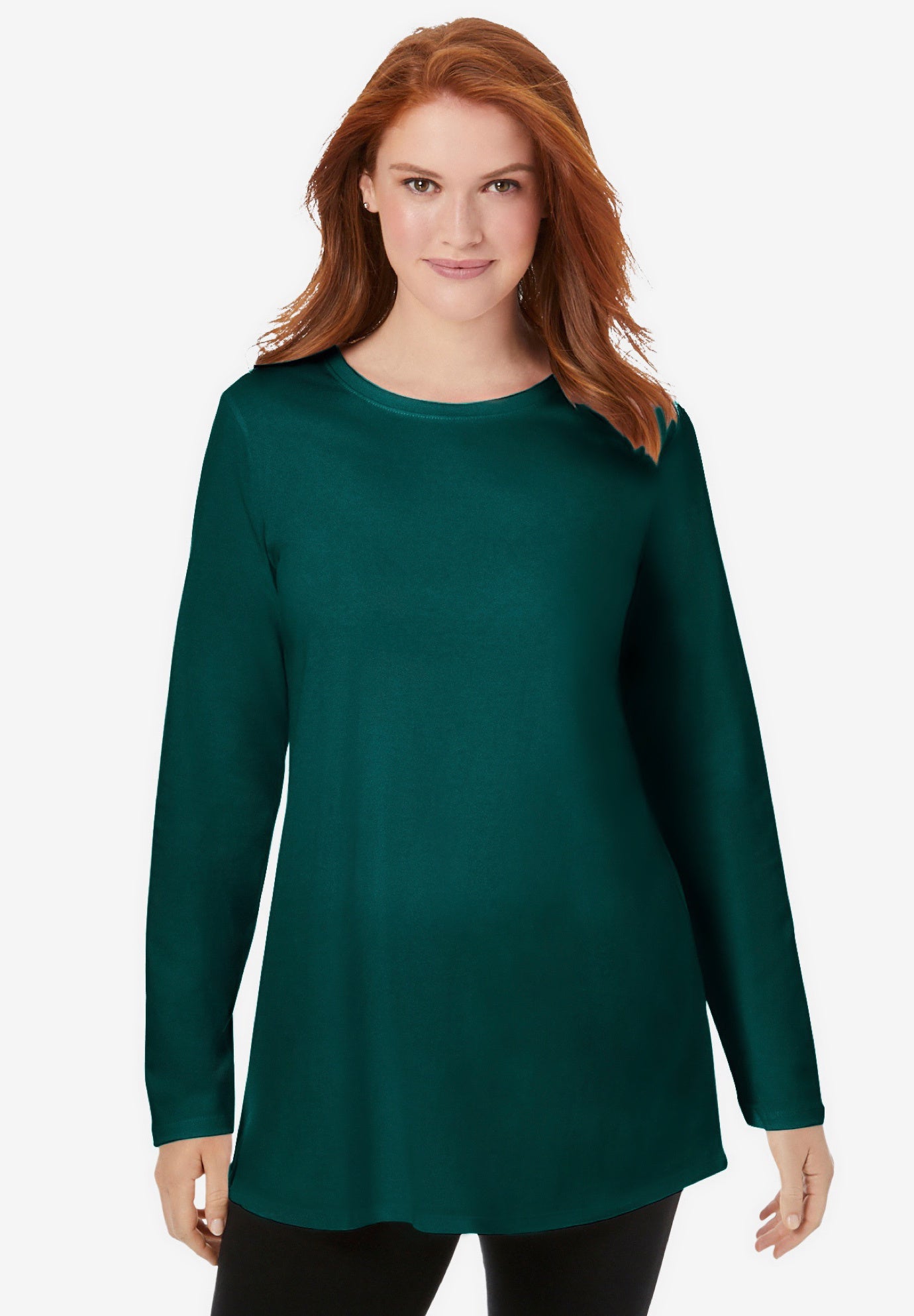 Perfect Long-Sleeve Crewneck Tunic image number 0
