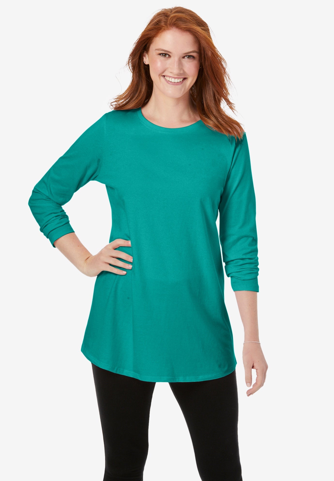 Perfect Long-Sleeve Crewneck Tunic image number 0