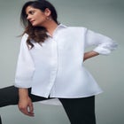 Stretch Cotton Oversized Poplin Shirt image number null