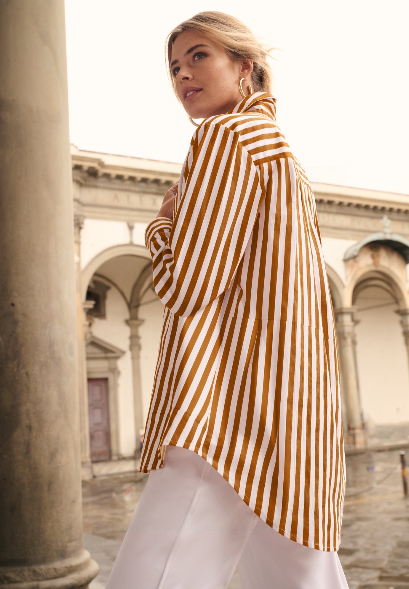 Stretch Cotton Oversized Shirt image number 2