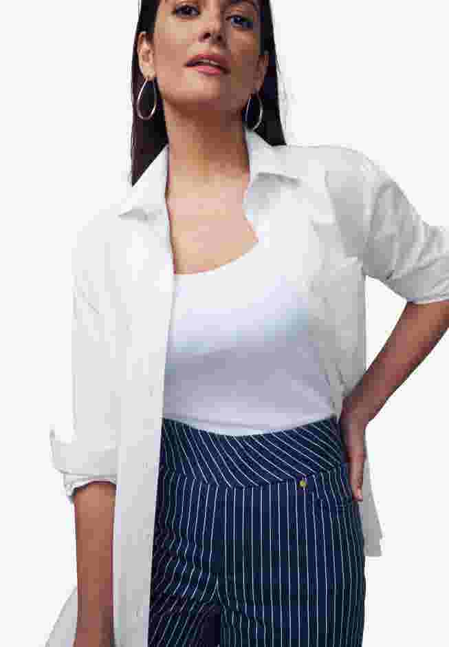 Wrinkle-Free Stretch Cotton Oversized Shirt image number 4