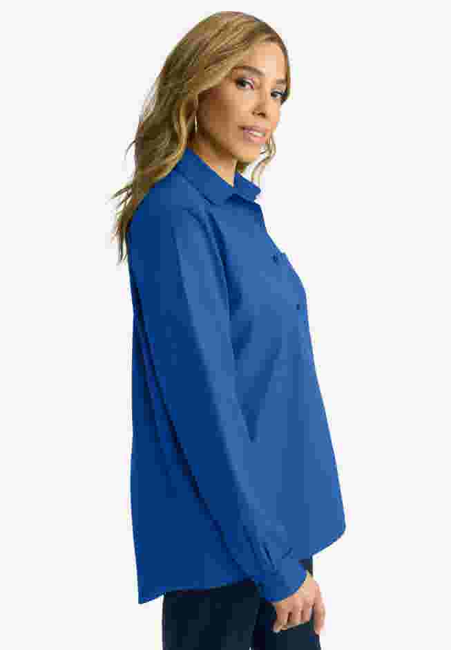 Wrinkle-Free Stretch Cotton Oversized Shirt image number 2