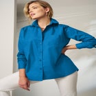 Stretch Cotton Oversized Shirt image number null