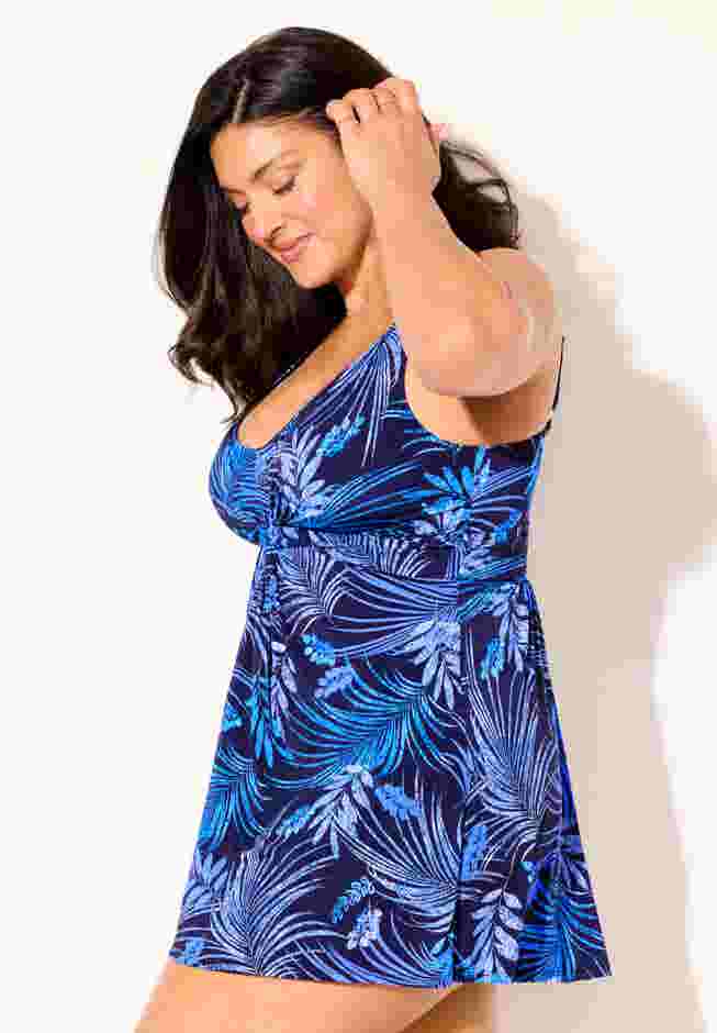 Twist Front V-Neck Swimdress image number 3